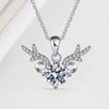 S925 Sterling Silver Moissanite Deer Pendant Necklace For Women Simple Geometric Clavicle Chain With Electroplated Finish