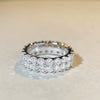 S925 Sterling Silver Moissanite Geometric Light Luxury Unisex Ring