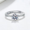 S925 Sterling Silver Moissanite Geometric Ring For Women Electroplated Korean Fashion Jewelry Gift