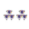 S925 Sterling Silver Moissanite Round Diamond Women's Earrings