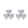 S925 Sterling Silver Moissanite Round Diamond Women's Earrings