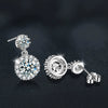 S925 Sterling Silver Moissanite U Shape Light Luxury Women's Earrings