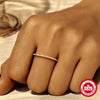 S925 Sterling Silver Moon Geometric Engagement Ring For Women With Electroplating And Real Gold Plating
