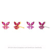 S925 Sterling Silver Mori Sweet Butterfly Zircon Electroplated Women's Earrings