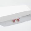 S925 Sterling Silver Mori Sweet Butterfly Zircon Electroplated Women's Earrings