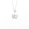 S925 Sterling Silver Mother Of Pearl Butterfly Pendant Necklace With Cross Chain Simple Fashion Clavicle Jewelry For Women