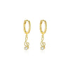 S925 Sterling Silver Musical Notes Fashion Earrings For Women With Zirconia