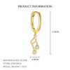 S925 Sterling Silver Musical Notes Fashion Earrings For Women With Zirconia