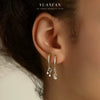 S925 Sterling Silver Musical Notes Fashion Earrings For Women With Zirconia