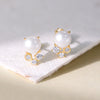 S925 Sterling Silver Natural Freshwater Pearl Geometric Retro Women's Earrings