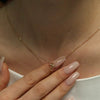 S925 Sterling Silver Necklace Geometric Pendant Ochain Women's Simple Polished