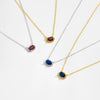 S925 Sterling Silver Necklace With Zircon And Lucky Stone Geometric Design Platinum Or 18K Gold Electroplated Simple And All Match Unisex Jewelry