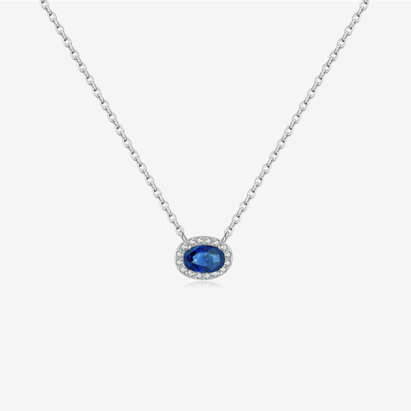 S925 Sterling Silver Necklace With Zircon And Lucky Stone Geometric Design Platinum Or 18K Gold Electroplated Simple And All Match Unisex Jewelry