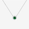S925 Sterling Silver Necklace With Zircon And Lucky Stone Geometric Design Platinum Or 18K Gold Electroplated Simple And All Match Unisex Jewelry