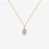 S925 Sterling Silver Necklace With Zircon And Lucky Stone Geometric Design Platinum Or 18K Gold Electroplated Simple And All Match Unisex Jewelry