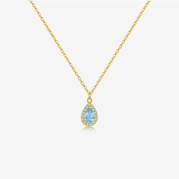 S925 Sterling Silver Necklace With Zircon And Lucky Stone Geometric Design Platinum Or 18K Gold Electroplated Simple And All Match Unisex Jewelry