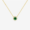 S925 Sterling Silver Necklace With Zircon And Lucky Stone Geometric Design Platinum Or 18K Gold Electroplated Simple And All Match Unisex Jewelry