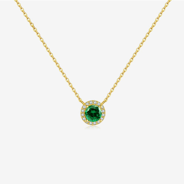 S925 Sterling Silver Necklace With Zircon And Lucky Stone Geometric Design Platinum Or 18K Gold Electroplated Simple And All Match Unisex Jewelry