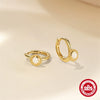 S925 Sterling Silver Opal Sunflower Earrings For Women With Electroplating