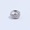 S925 Sterling Silver Oval Lantern Beaded Spacer Loose Beads Inlaid With Zirconia For Diy Bracelet Necklace