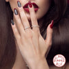 S925 Sterling Silver Oval Pear Shaped Cubic Diamond Open Ring With Electroplating And Geometric Design For Women