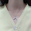 S925 Sterling Silver Peanut Pendant Clavicle Chain Necklace With Pearl And Full Diamond Inlay Electroplated Trendy Women Jewelry Gift