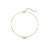 S925 Sterling Silver Pearl Beaded Geometric Butterfly Bracelet With Electroplating For Women
