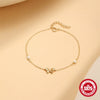 S925 Sterling Silver Pearl Beaded Geometric Butterfly Bracelet With Electroplating For Women