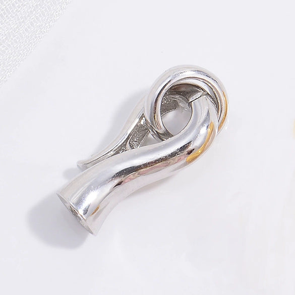 S925 Sterling Silver Pearl Bud Link Buckle Handmade Jewelry With Electroplating