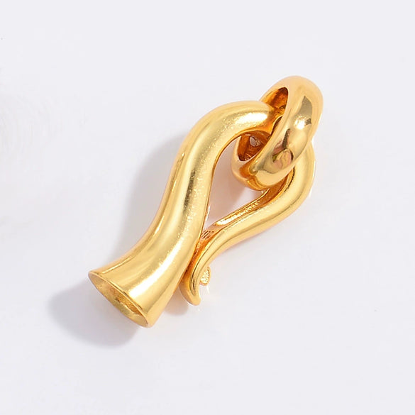 S925 Sterling Silver Pearl Bud Link Buckle Handmade Jewelry With Electroplating