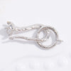S925 Sterling Silver Pearl Bud Link Buckle Handmade Jewelry With Electroplating
