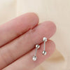 S925 Sterling Silver Pearl Flower Shape Earrings