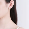 S925 Sterling Silver Pearl Geometric Circle Earrings With Electroplated Finish Fashion Jewelry