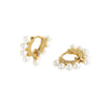 S925 Sterling Silver Pearl Geometric Circle Earrings With Electroplated Finish Fashion Jewelry
