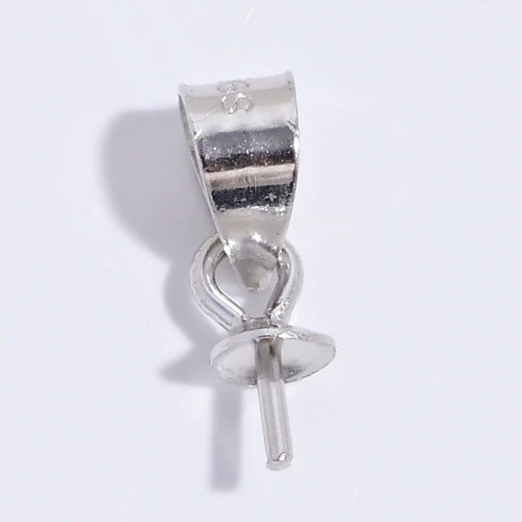 S925 Sterling Silver Pearl Pendant Handmade Melon Seed Buckle Necklace Pendant Electroplated
