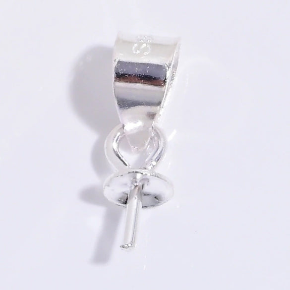 S925 Sterling Silver Pearl Pendant Handmade Melon Seed Buckle Necklace Pendant Electroplated