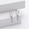 S925 Sterling Silver Personality Fashion Creative Key Earrings