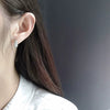 S925 Sterling Silver Plaid Earrings For Women In Simple Cold Style