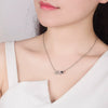 S925 Sterling Silver Projection Necklace With I Love You Text Pendant Cross Chain Electroplated Clavicle Jewelry