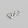 S925 Sterling Silver Punk Rivet Geometric Ear Stud Earrings With Electroplating