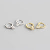 S925 Sterling Silver Punk Rivet Geometric Ear Stud Earrings With Electroplating