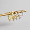 S925 Sterling Silver Punk Rivet Geometric Ear Stud Earrings With Electroplating