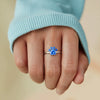 S925 Sterling Silver Puppy Dog Claw Animal Ring Women's Simple Fashion Geometric Electroplated