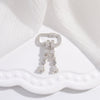 S925 Sterling Silver Rectangular Chain Long Leg Buckle Universal Coil Extension Buckle Zirconia Fashion Geometric Diy Necklace Bracelet