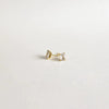 S925 Sterling Silver Rectangular Zircon Geometric Earrings For Women Electroplated