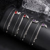 S925 Sterling Silver Red Fox Zircon Long Tassel Earrings Light Luxury Animal Style Elegant Earrings For Women