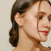 S925 Sterling Silver Retro Geometric Micro Inlay Earrings For Women
