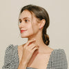S925 Sterling Silver Retro Geometric Micro Inlay Earrings For Women