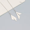 S925 Sterling Silver Rhombus Triangle Tassel Ear Line Earrings For Women Light Luxury Geometric Dangle Earrings