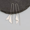 S925 Sterling Silver Rhombus Triangle Tassel Ear Line Earrings For Women Light Luxury Geometric Dangle Earrings